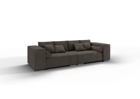 Vivian - Big Sofa mit Schlaffunktion, Boxspringfederung, Lounge Sofa mit vielen losen Kissen