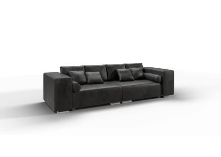 Calvin - Big Sofa mit Schlaffunktion, Boxspringfederung, Lounge Sofa mit vielen losen Kissen