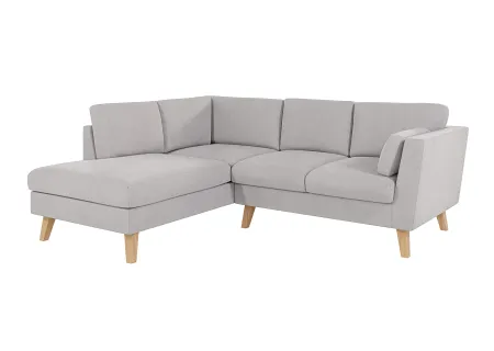 Violet - Ecksofa mit Holzfüßen im skandinavischen Stil