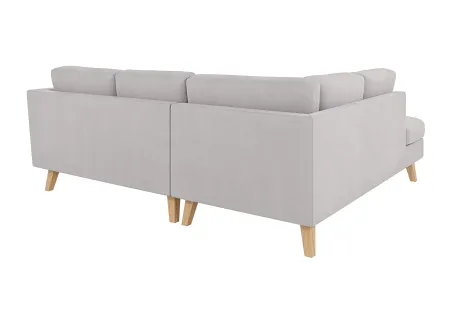 Violet - Ecksofa mit Holzfüßen im skandinavischen Stil