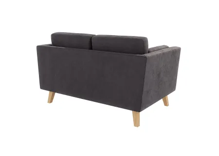 Violet - Sofa 2-Sitzer mit Holzfüßen im skandinavischen Stil