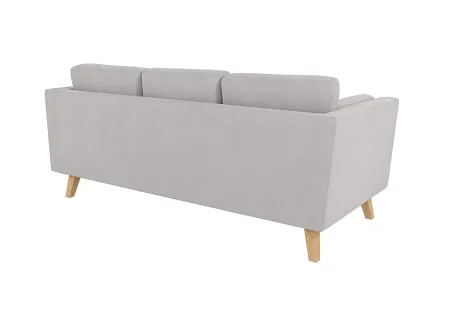 Violet - Sofa 3-Sitzer mit Holzfüßen im skandinavischen Stil