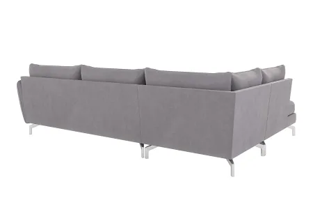 Patrick - Modernes Ecksofa mit Silber Metall Füßen