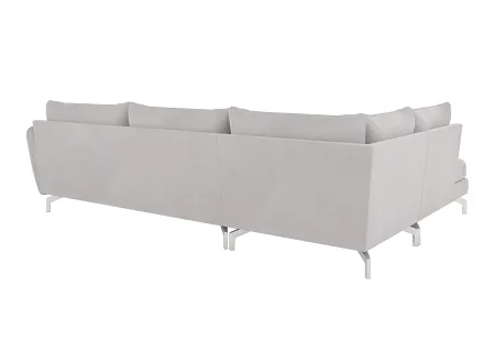 Patrick - Modernes Ecksofa mit Silber Metall Füßen