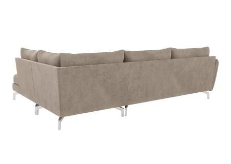 Patrick - Modernes Ecksofa mit Silber Metall Füßen