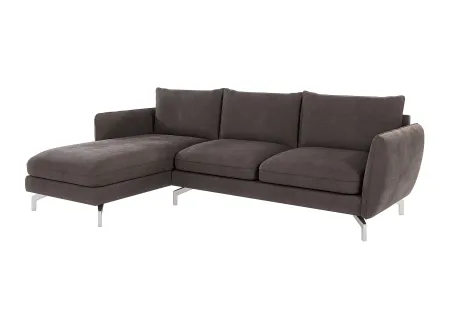 Patrick - Modernes Ecksofa mit Silber Metall Füßen