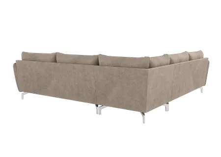 Patrick - Modernes Ecksofa mit Silber Metall Füßen