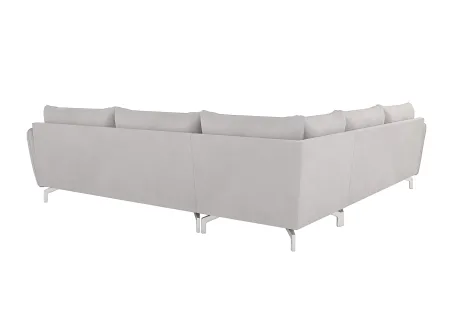 Patrick - Modernes Ecksofa mit Silber Metall Füßen