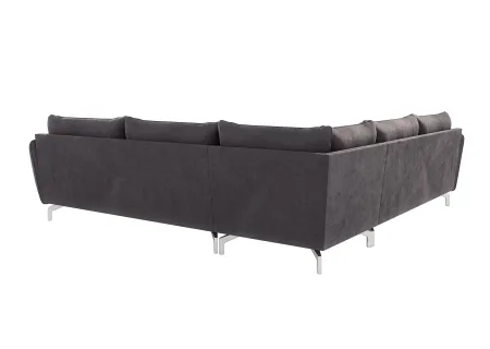 Patrick - Modernes Ecksofa mit Silber Metall Füßen