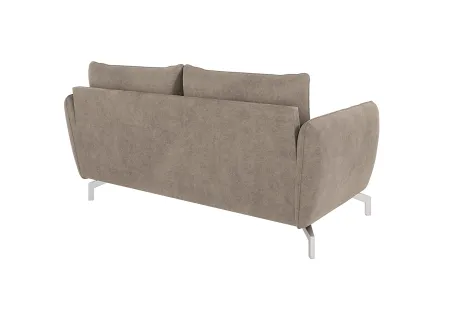 Patrick - Modernes Sofa 2-Sitzer mit Silber Metall Füßen