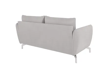 Patrick - Modernes Sofa 2-Sitzer mit Silber Metall Füßen