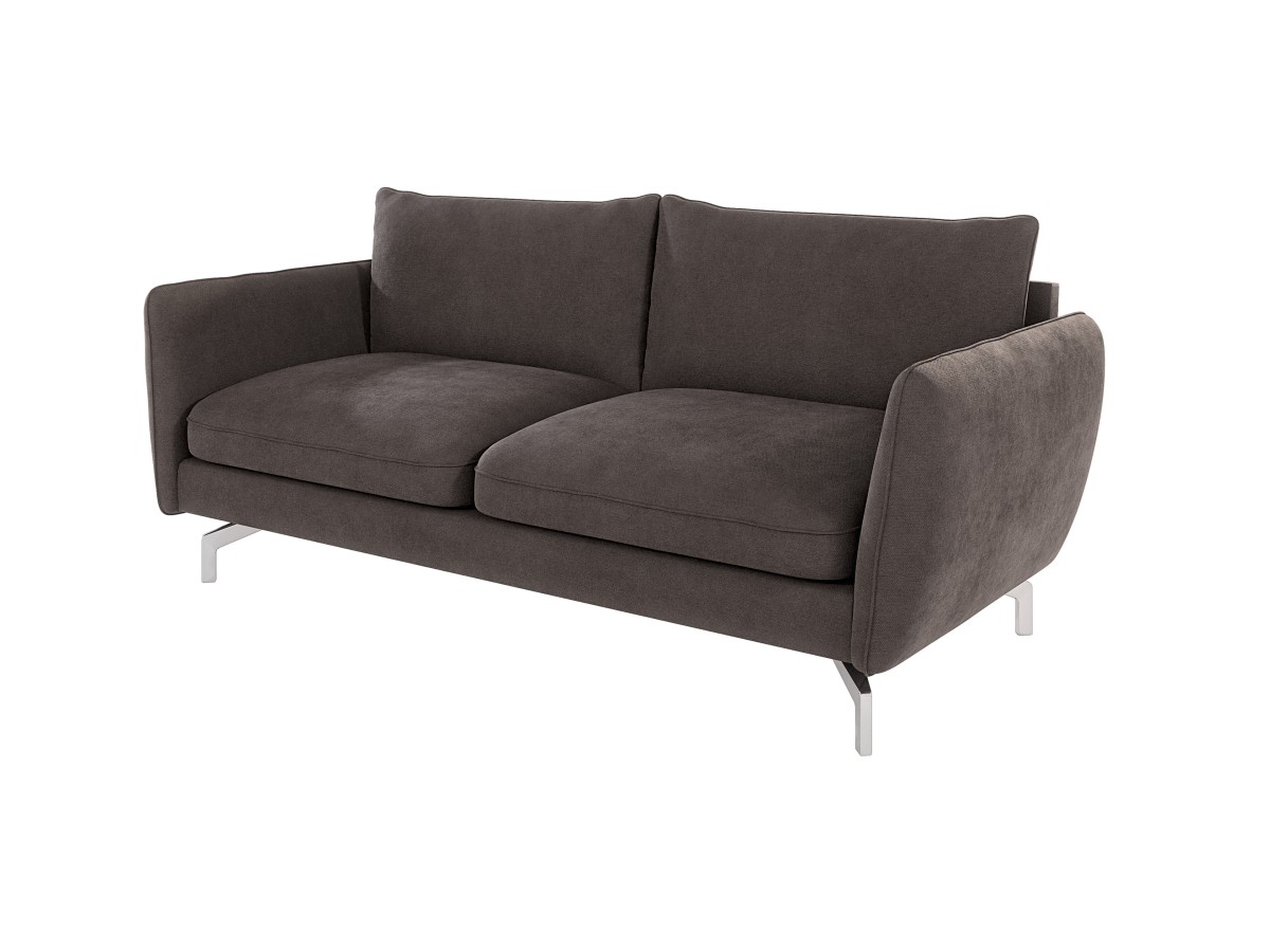 Patrick - Modernes Sofa 3-Sitzer mit Silber Metall Füßen