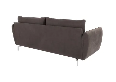 Patrick - Modernes Sofa 3-Sitzer mit Silber Metall Füßen