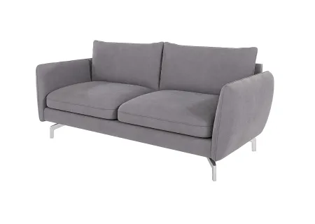 Patrick - Modernes Sofa 3-Sitzer mit Silber Metall Füßen