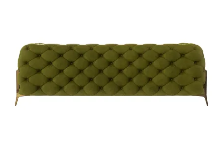 Natalie - Chesterfield Sofa 3-Sitzer mit Goldene Metall Füßen