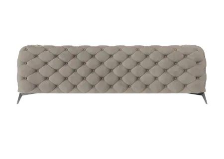 Paul - Chesterfield Sofa 3-Sitzer mit Silber Metall Füßen