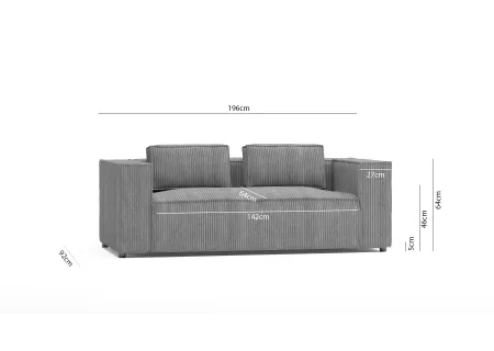 Noord - Modernes Sofa 2 sitzer mit weichem Sitz