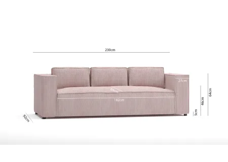 Noord - Modernes Sofa 3 sitzer mit weichem Sitz