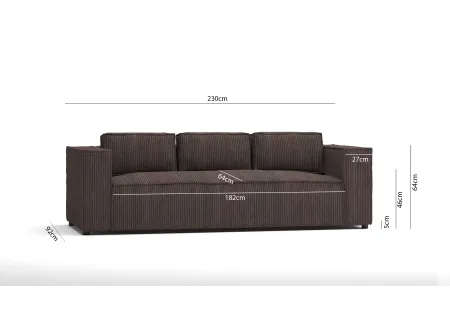 Noord - Modernes Sofa 3 sitzer mit weichem Sitz