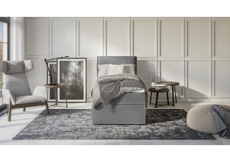 Uma - Modernes Boxspringbett mit Topper und Bettkästen