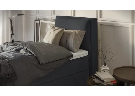 Uma - Modernes Boxspringbett mit Topper und Bettkästen