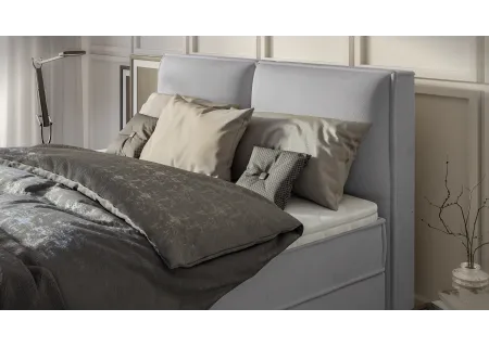 Uma - Modernes Boxspringbett mit Topper und Bettkästen