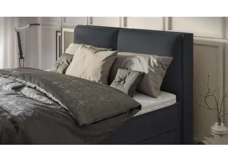 Uma - Modernes Boxspringbett mit Topper und Bettkästen