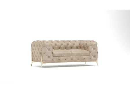 Carson - Chesterfield Sofa 2-Sitzer mit Goldene Metall Füßen