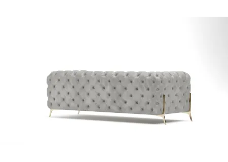 Carson - Chesterfield Sofa 3-Sitzer mit Goldene Metall Füßen