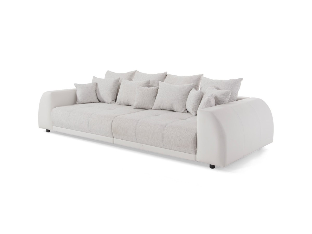 Vivienne - Big Sofa 4 Sitzer Boxspringfederung Lounge Sofa mit vielen losen Kissen