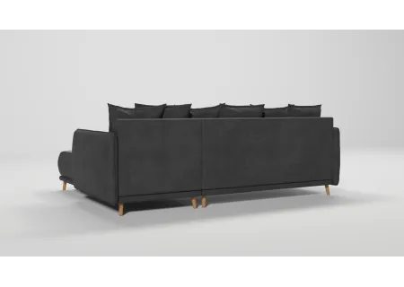 Owen - Ecksofa mit Schlaffunktion und Bettkasten in scandinavischem Design