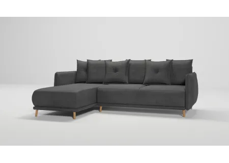 Owen - Ecksofa mit Schlaffunktion und Bettkasten in scandinavischem Design