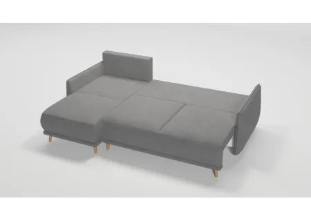 Owen - Ecksofa mit Schlaffunktion und Bettkasten in scandinavischem Design