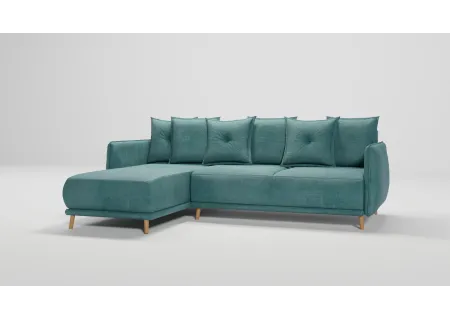 Owen - Ecksofa mit Schlaffunktion und Bettkasten in scandinavischem Design