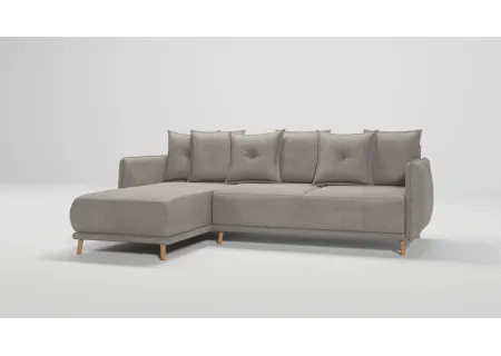 Owen - Ecksofa mit Schlaffunktion und Bettkasten in scandinavischem Design