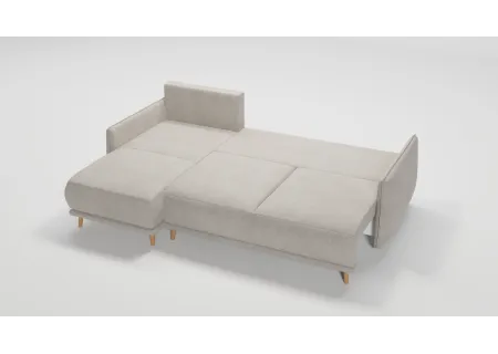 Owen - Ecksofa mit Schlaffunktion und Bettkasten in scandinavischem Design