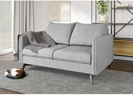 Calais - Modernes Sofa 2-Sitzer mit Schwarz Metall Füßen aus Luxusmicrofaser