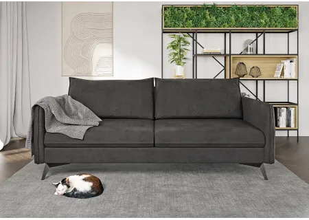 Calais - Modernes Sofa 3-Sitzer mit Schwarz Metall Füßen aus Luxusmicrofaser