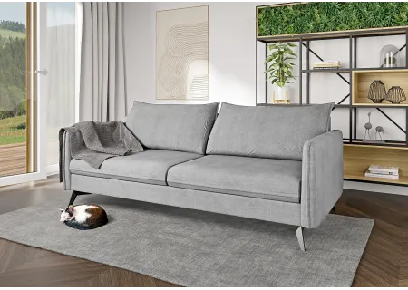 Calais - Modernes Sofa 3-Sitzer mit Schwarz Metall Füßen aus Luxusmicrofaser