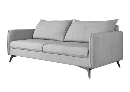 Calais - Modernes Sofa 3-Sitzer mit Schwarz Metall Füßen aus Luxusmicrofaser