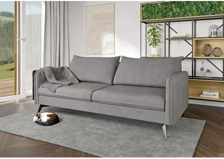 Calais - Modernes Sofa 3-Sitzer mit Schwarz Metall Füßen aus Luxusmicrofaser