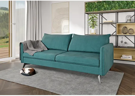 Calais - Modernes Sofa 3-Sitzer mit Schwarz Metall Füßen aus Luxusmicrofaser