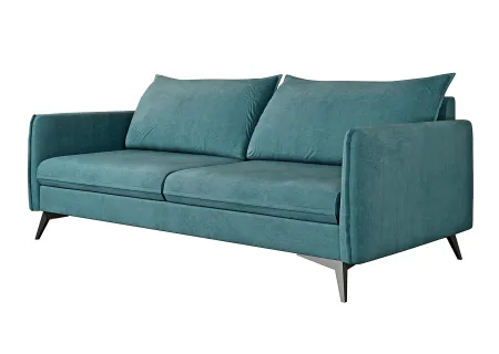 Calais - Modernes Sofa 3-Sitzer mit Schwarz Metall Füßen aus Luxusmicrofaser