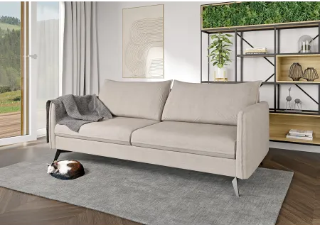 Calais - Modernes Sofa 3-Sitzer mit Schwarz Metall Füßen aus Luxusmicrofaser