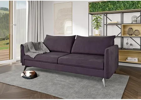 Calais - Modernes Sofa 3-Sitzer mit Schwarz Metall Füßen aus Luxusmicrofaser