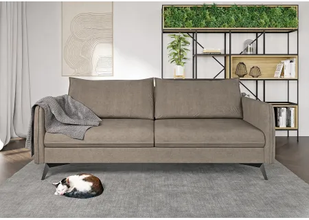 Calais - Modernes Sofa 3-Sitzer mit Schwarz Metall Füßen aus Luxusmicrofaser