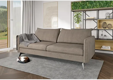 Calais - Modernes Sofa 3-Sitzer mit Schwarz Metall Füßen aus Luxusmicrofaser