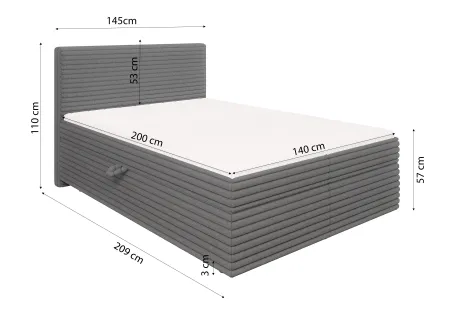 Neo - Boxspringbett mit Topper und Bettkästen