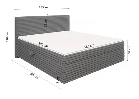 Neo - Boxspringbett mit Topper und Bettkästen