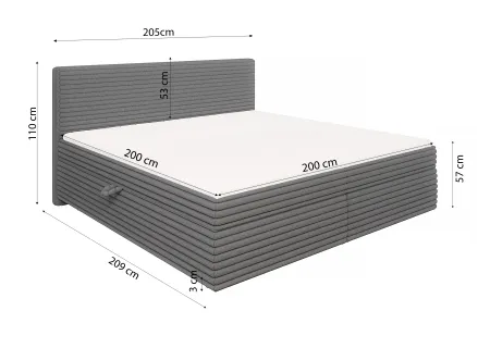 Neo - Boxspringbett mit Topper und Bettkästen